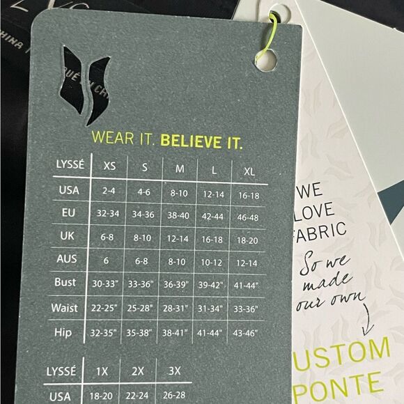 NEW Lysse Criss Cross Ponte Leggings Pants Rock n Roll Concert Gothic - Picture 6 of 6